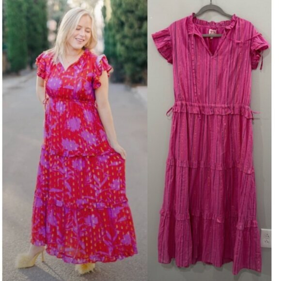 Victoria Dunn Dresses & Skirts - Victoria Dunn Pink and Purple Maxi Dress